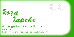 roza kapche business card